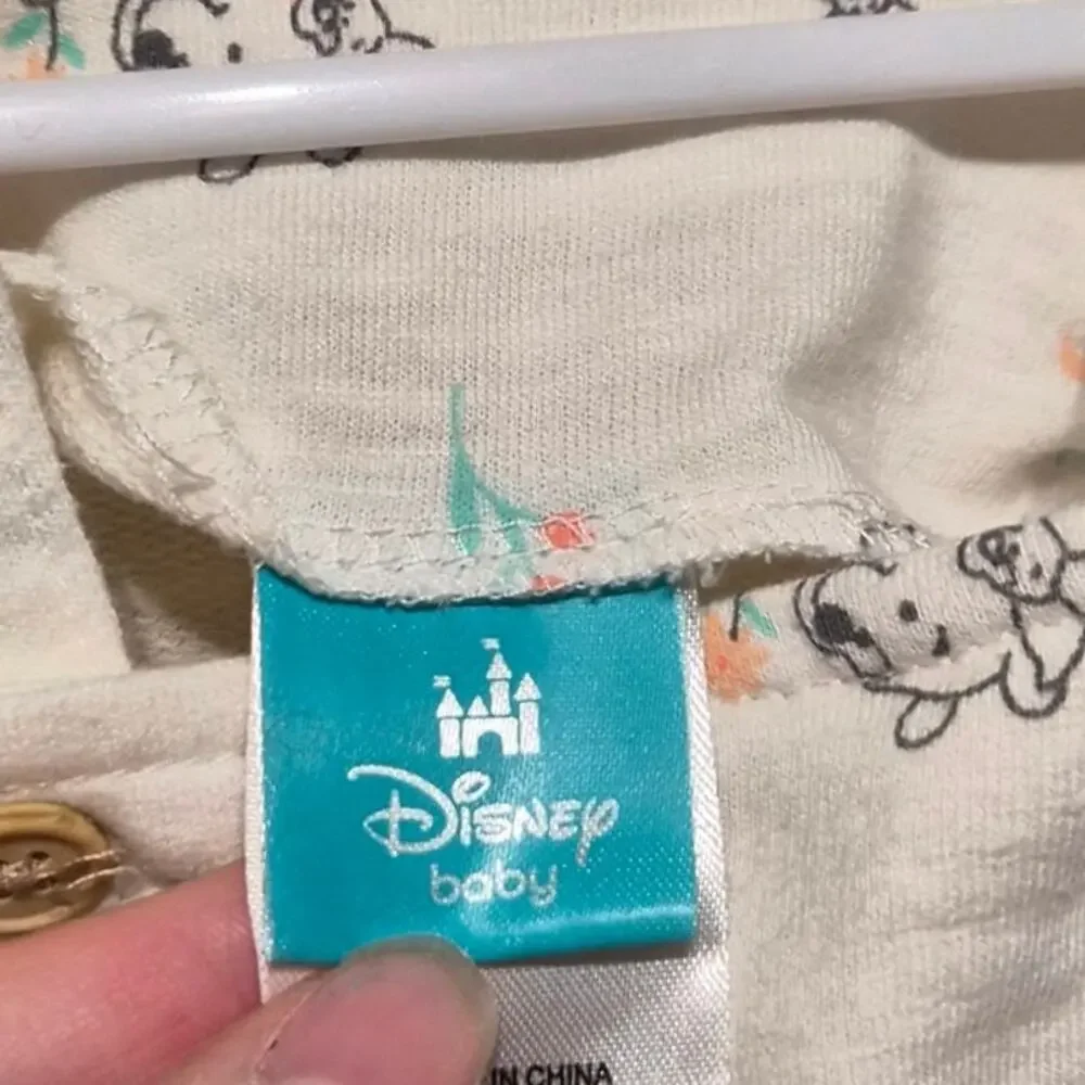 Disney Baby 3-6 Month Ruffle Tank Overall Bodysuit White Winnie the Pooh